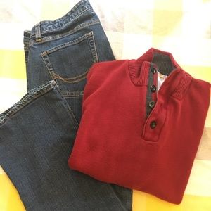 Beautiful Cranberry men’s Pullover Sweater